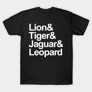 Big Cat Squad - Helvetica Style Design T-Shirt